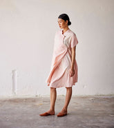 A Model Wearing Pink Pure Cotton Sun Kissed curated by Only Ethikal